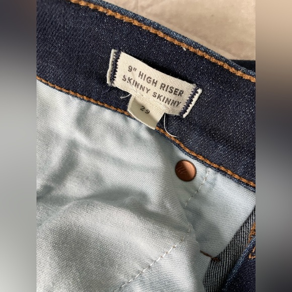 Madewell 9” High Riser Skinny Jeans Size 29 - Picture 5 of 10